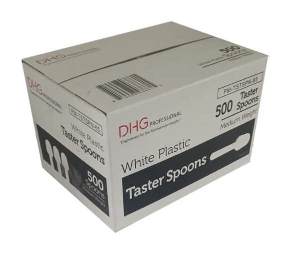 DHG Professional Plastic Taster Spoons, White (500 ct)