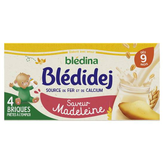 Blédina - Blédidej lait et céréales bébé dès 9 mois (madeleine)