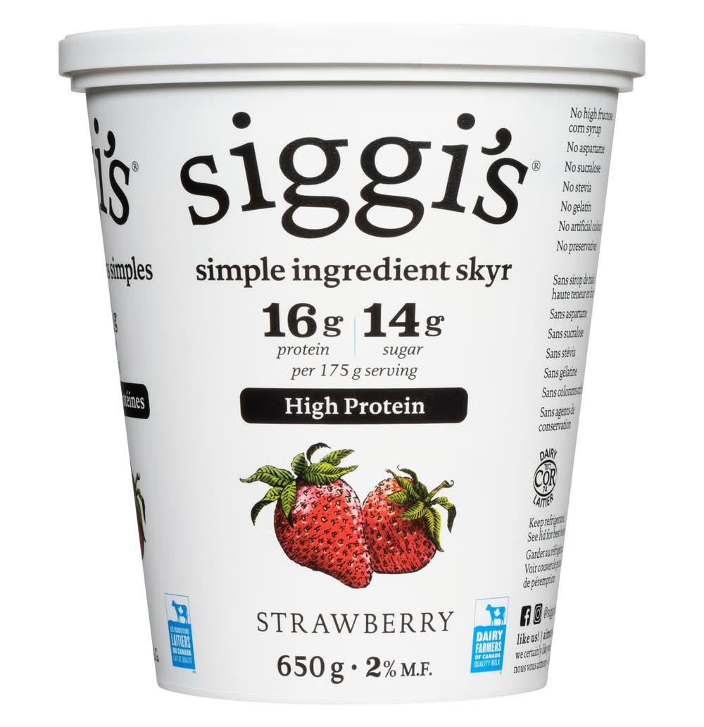siggi's Simple Ingredient Skyr, Strawberry (650 g)