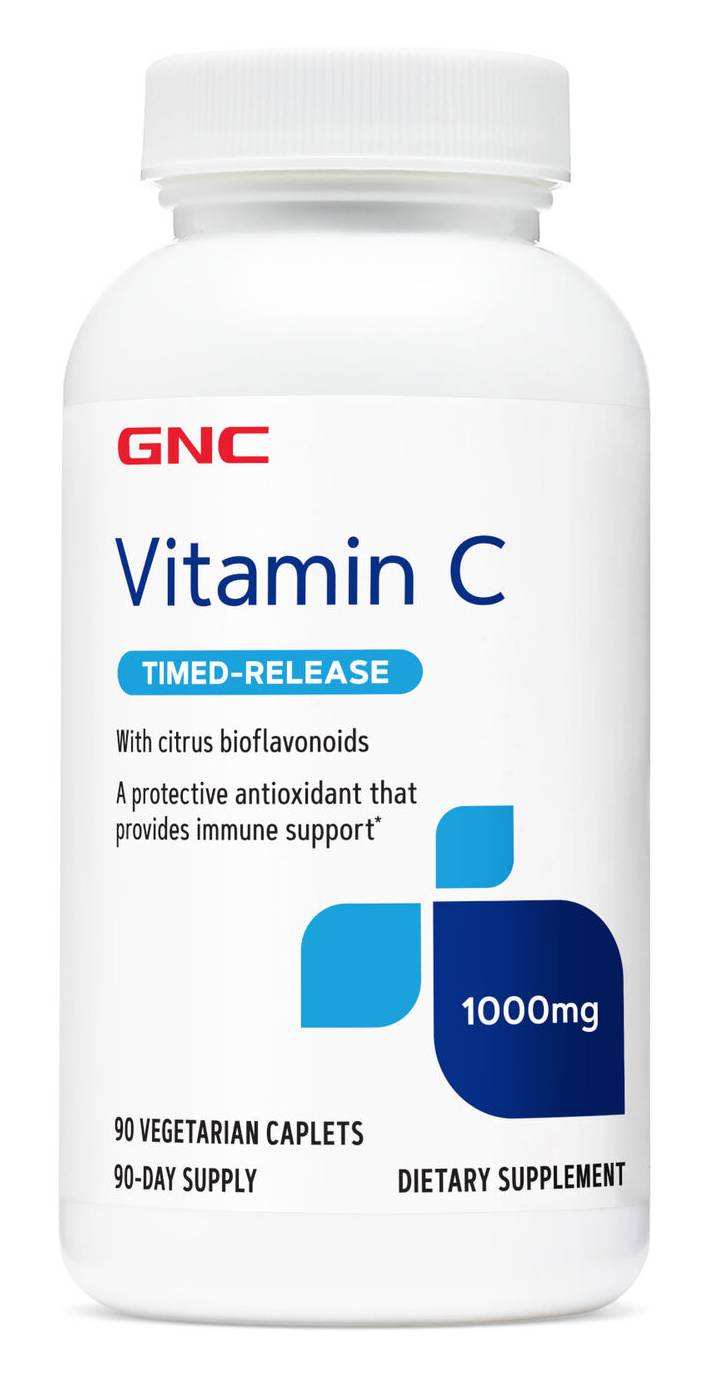 GNC Vitamin C 1000 mg Timed-Release Vegetarian Caplets (90 ct)