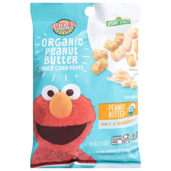 Earth's Best Organic Organic Peanut Butter Baked Corn Puffs