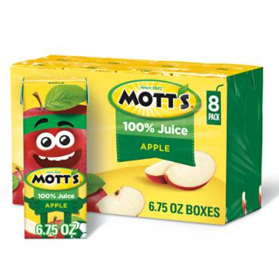 Mott's 100% Apple Juice (8 ct, 6.75 fl oz)