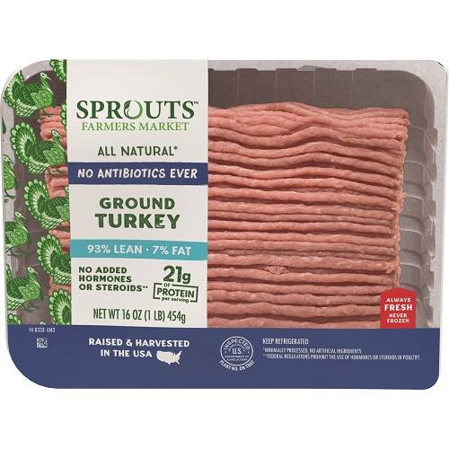 Sprouts All-Natural 93% Lean Fresh Ground Turkey