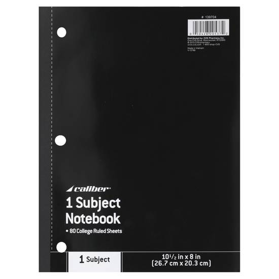 Caliber 1 Subject Notebook (10-1/2 x 8 in)