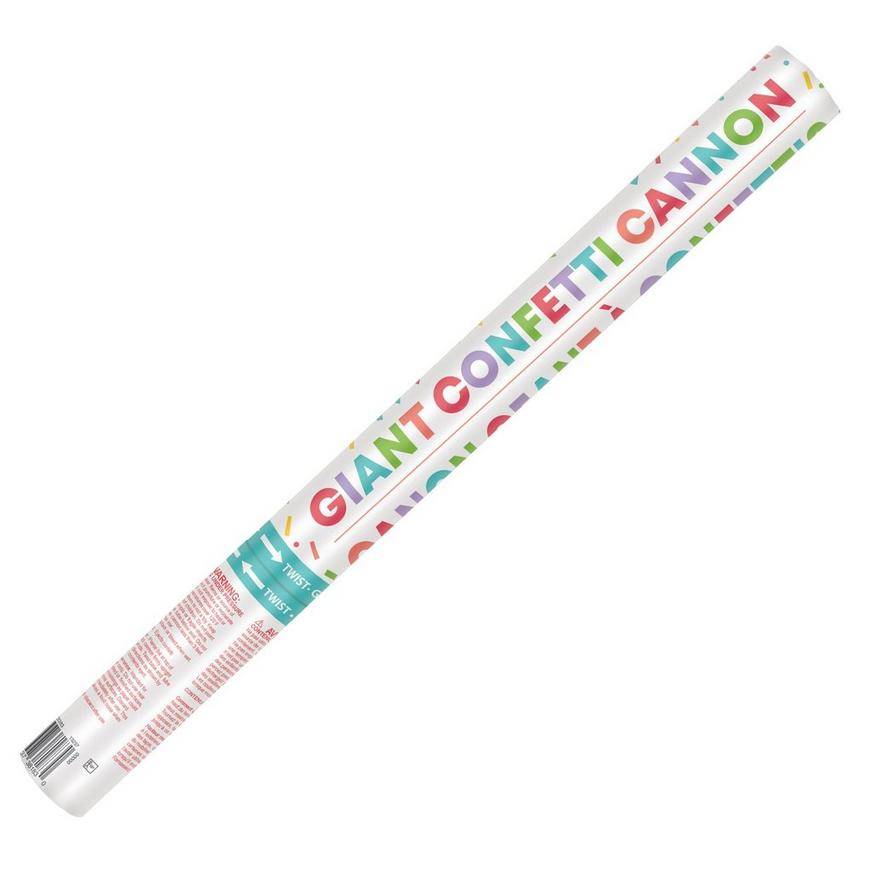 Party City Giant Rainbow Confetti Cannon, Multicolor