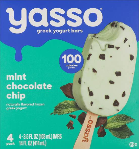 Yasso Frozen Greek Yogurt Bars(Mint Chocolate Chip) (4 ct)