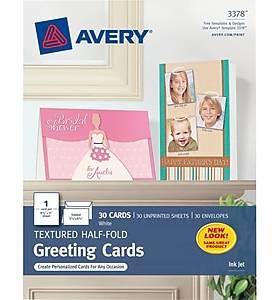 Avery Greeting Cards, 30/Pack (3378)