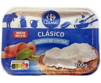 Queso de untar clásico Carrefour Classic 300 g.
