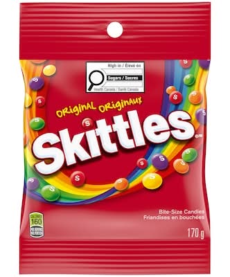 Skittles bonbons en bouchées originaux - original bite size candies (citron-raisin-fraise-citron vert-orange)
