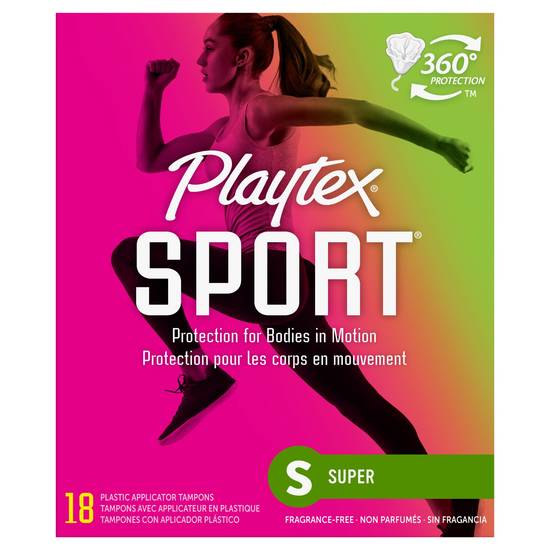 Playtex Sport Tampons Super Absorbency (18 ct)