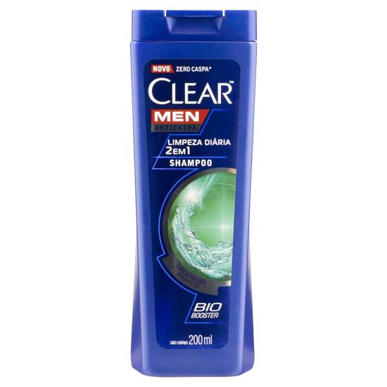 Clear shampoo men anticaspa limpeza diária 2 em 1 (200ml)