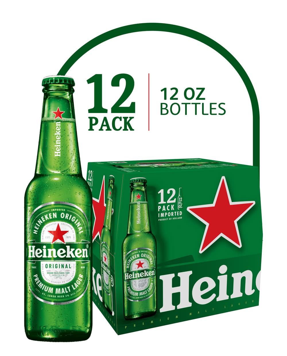 Heineken Original Premium Malt Lager Beer (12 x 12 fl oz)