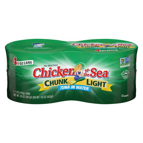 Chicken Of the Sea Chunk Light Tuna in Water (4 ct)