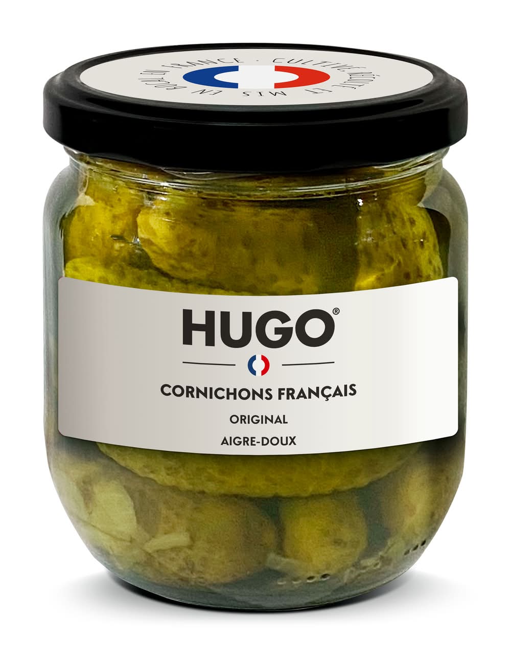 Hugo - Cornichons français à l'aigre doux (210g)