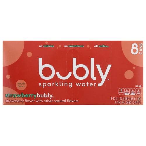 Bubly Unsweetened Sparkling Water - 12.0 oz x 8 pack