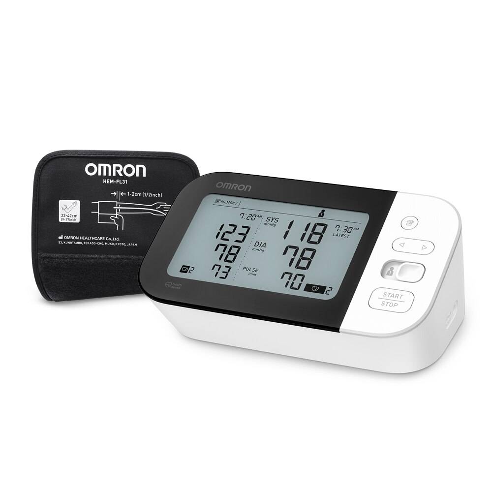 Omron 7 Series Wireless Upper Arm Blood Pressure Monitor W/ Side-By-Side Lcd Comparison