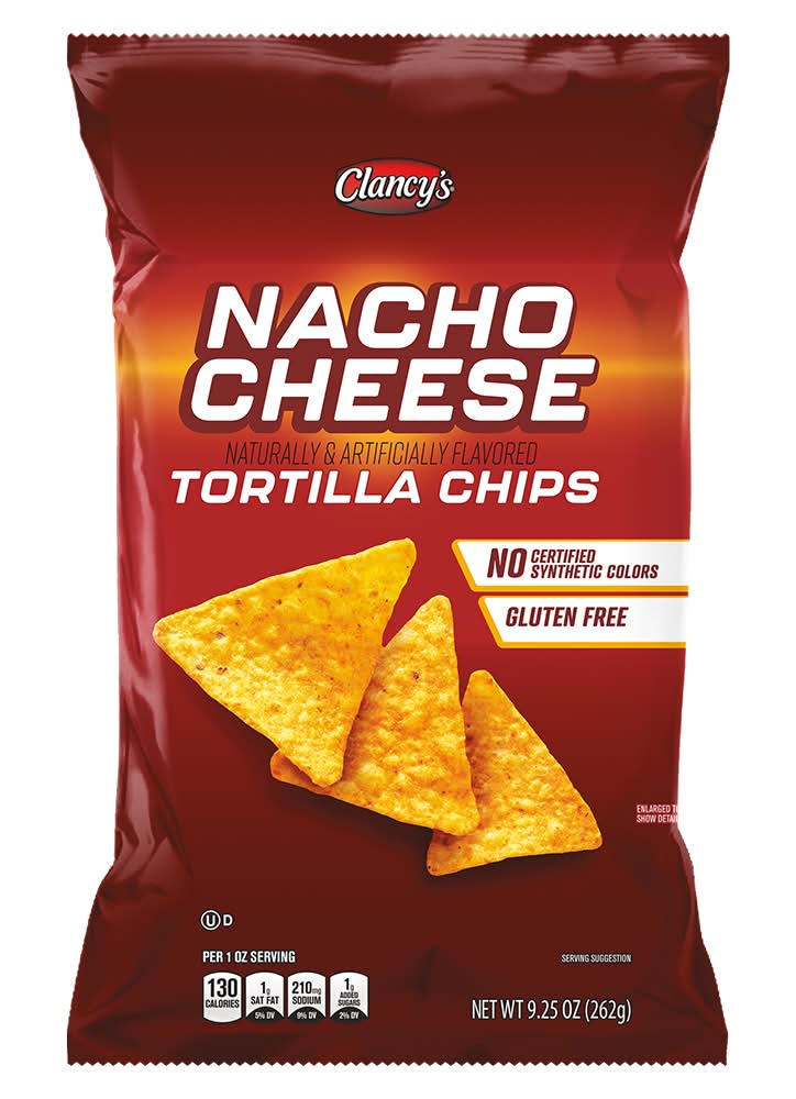 Clancy's Gluten Free Tortilla Chips, Nacho Cheese (9.25 oz)