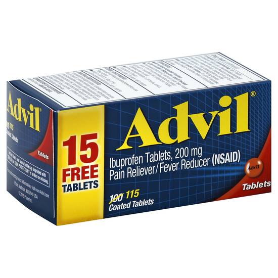 Advil Ibuprofen 200 mg Pain Reliever & Fever Reducer (115 ct)