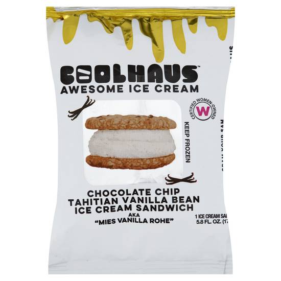 Coolhaus Chocolate Chip Vanilla Bean Ice Cream Sandwich (5.8 fl oz)