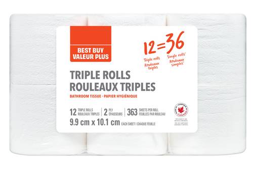 Best Buy 2 Ply Toilet Paper, 9.9x10.1 cm (12 ct)