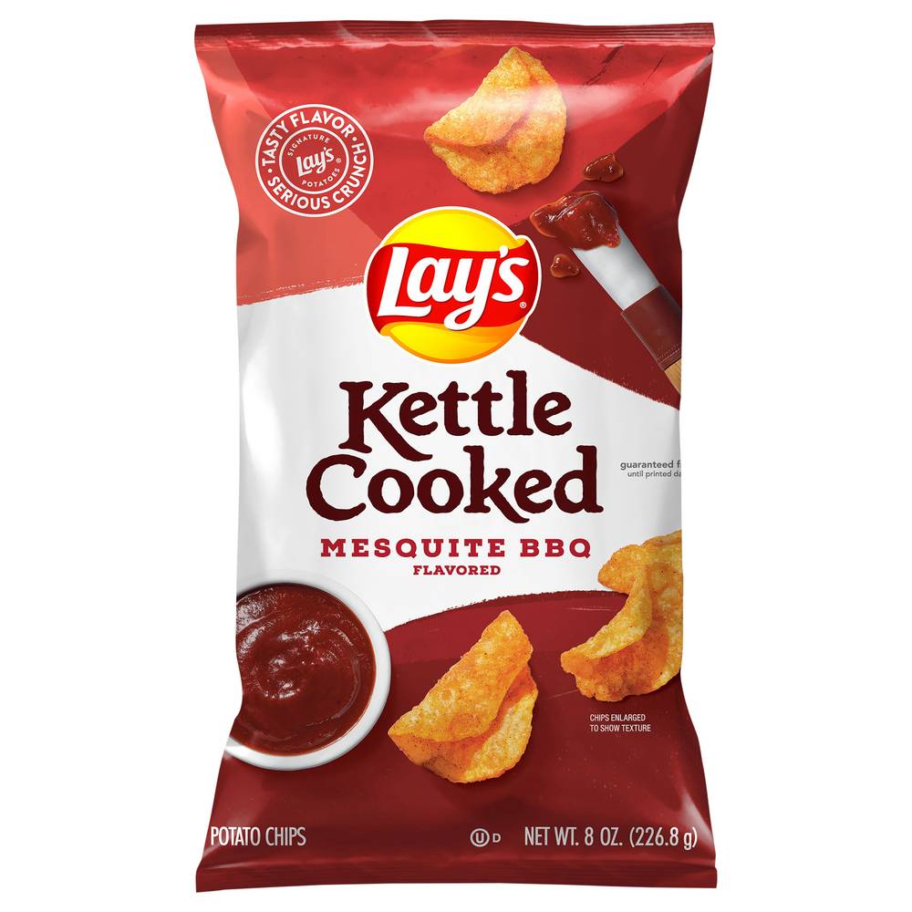 Lay's Kettle Cooked Flavored Potato Chips, Mesquite Bbq (8 oz)