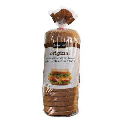Selection Original Whole Wheat Sliced Bread (675 g)