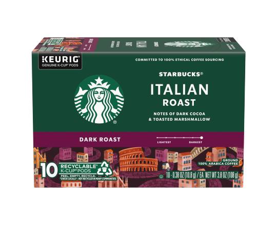 Starbucks K-Cups Dark Roast Ground Italian Roast Coffee (0.38 oz, 10 ct)