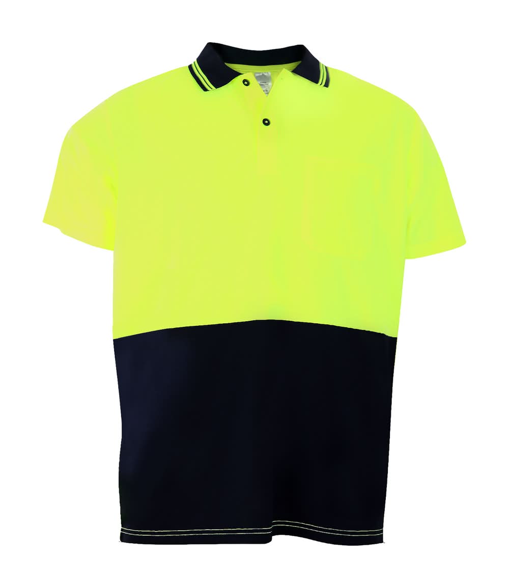 Craftright Yellow Hi Vis Short Sleeve Polo - Large