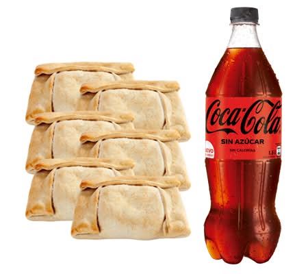 6 Empanadas + Coca Cola 1,5Lt Variedades
