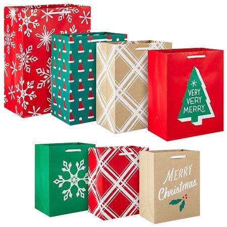 Hallmark Christmas Gift Bag Bundle (Simply Styled) - 7.0 ea