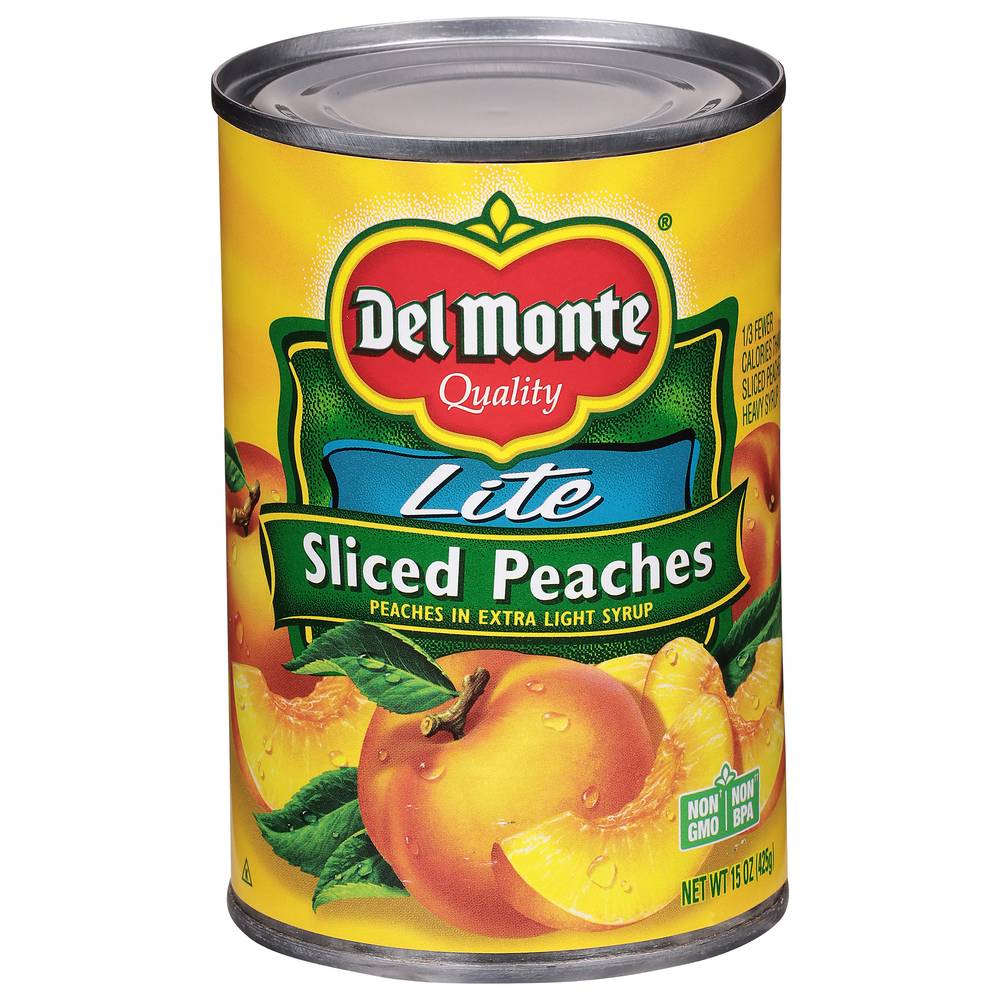 Del Monte Lite Sliced Peaches in Extra Light Syrup (15 oz)