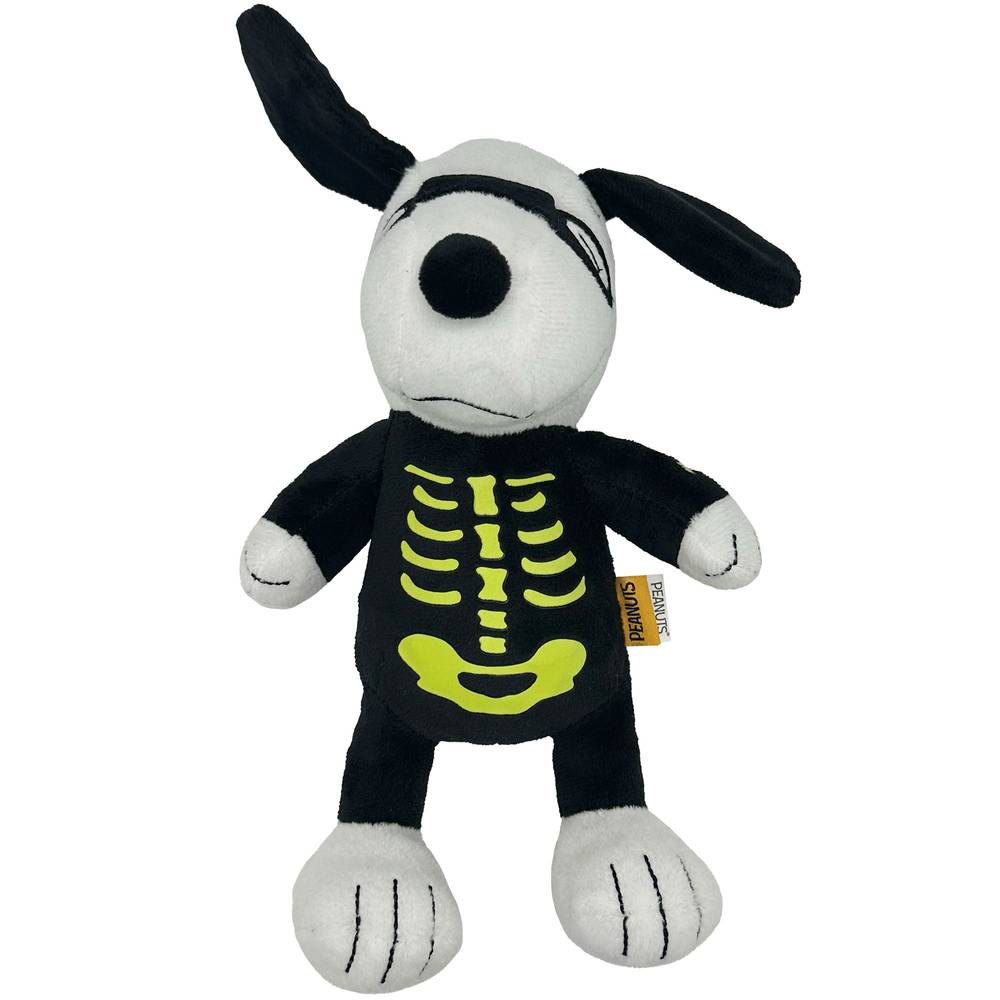 Peanuts Snoopy Halloween Themed Skeleton Plush Dog Toy (Color: Multi Color)