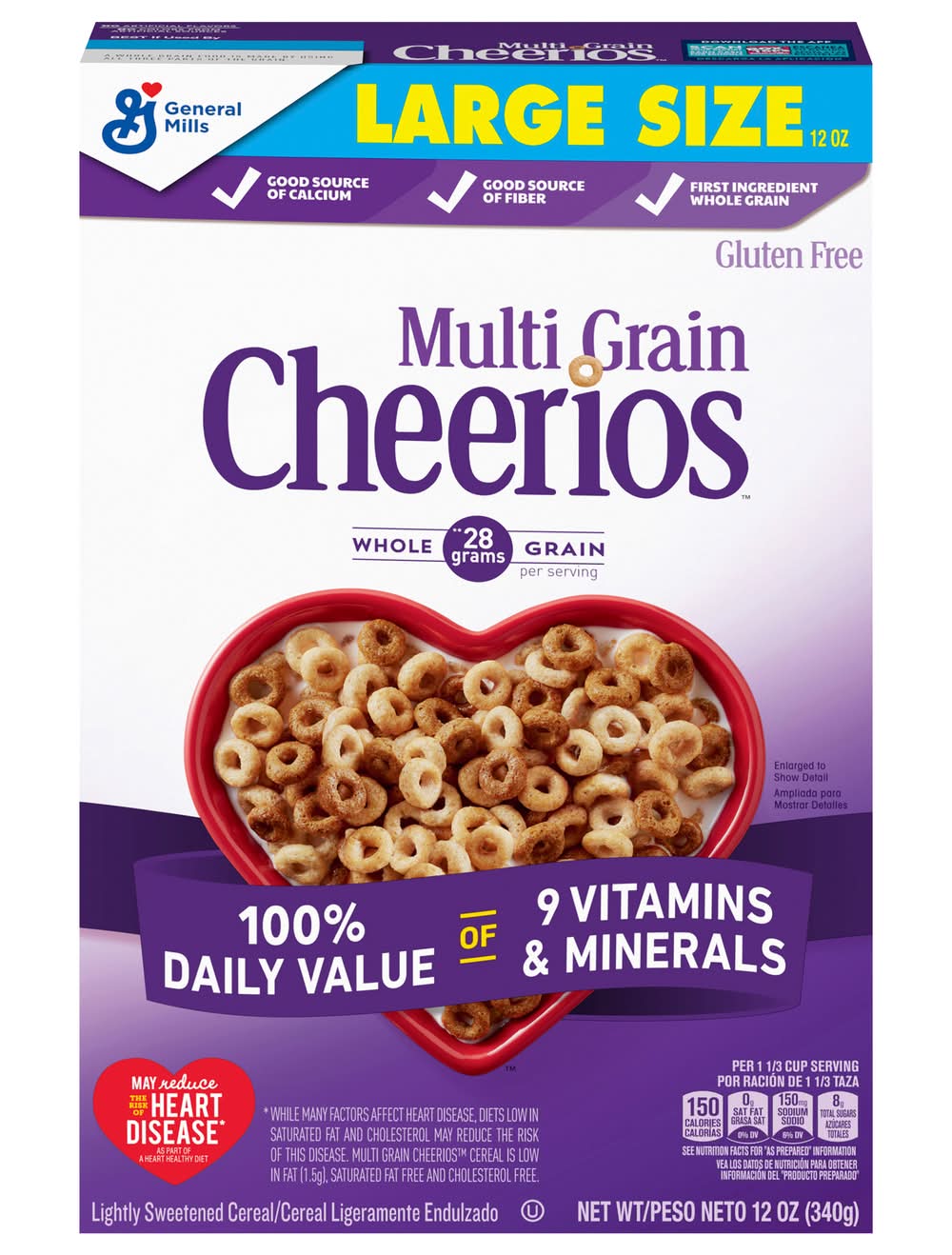 Cheerios Large Size Multi Grain Lightly Sweetened Cereal (12 oz)