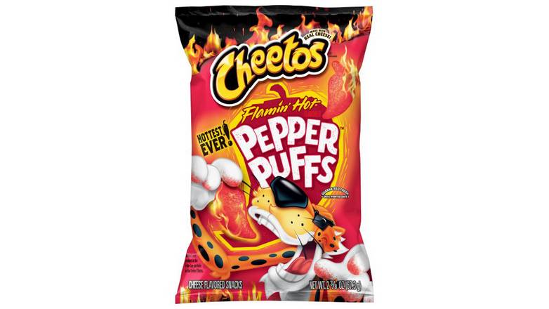 Cheetos Pepper Puffs Cheese Flavored Snacks Flamin' Hot Flavored