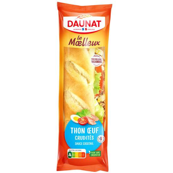 Daunat baguette le moelleux thon oeuf crudités 230g