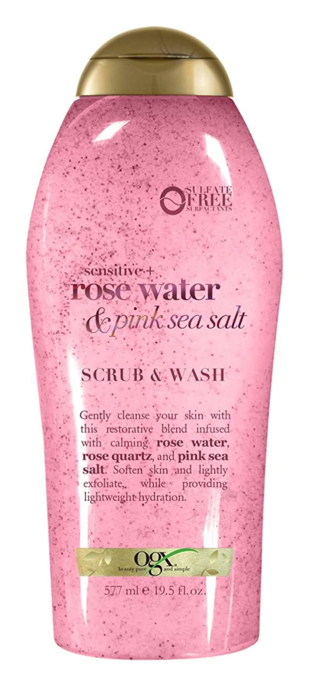 OGX Rose Water & Pink Sea Salt Scrub & Body Wash (577 ml)