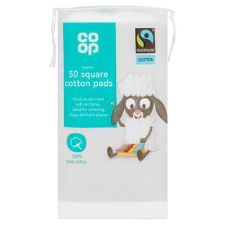 Co-op Fairtrade 50 Square Cotton Pads