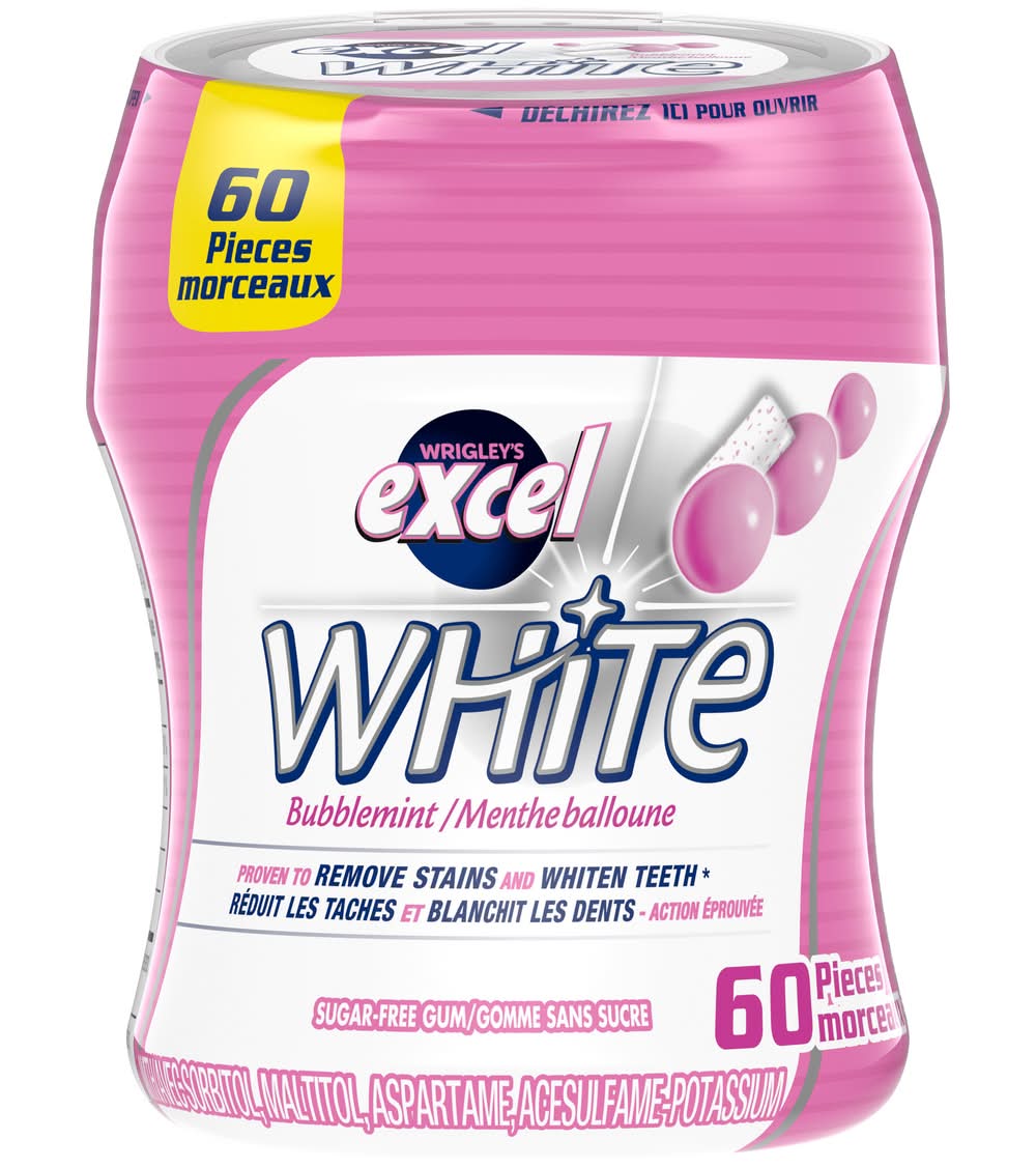Excel White Bubblemint Sugar-Free Gums (83.34 g, 60 ct)