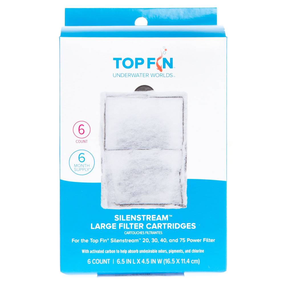 Top Fin® Silenstream™ Large Filter Cartridges (Color: Assorted, Size: 6 Count)