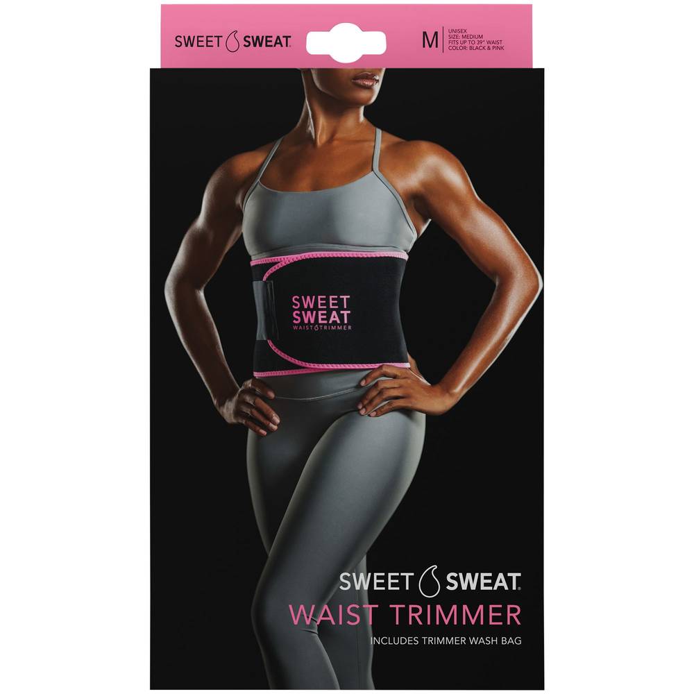 Sports Research Sweet Sweat Waist Trimmer For High-Intensity Training Workouts (unisex/m/pink-black)