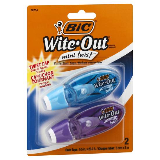 Bic Wite-Out Mini Twist Correction Tape (2 ct)