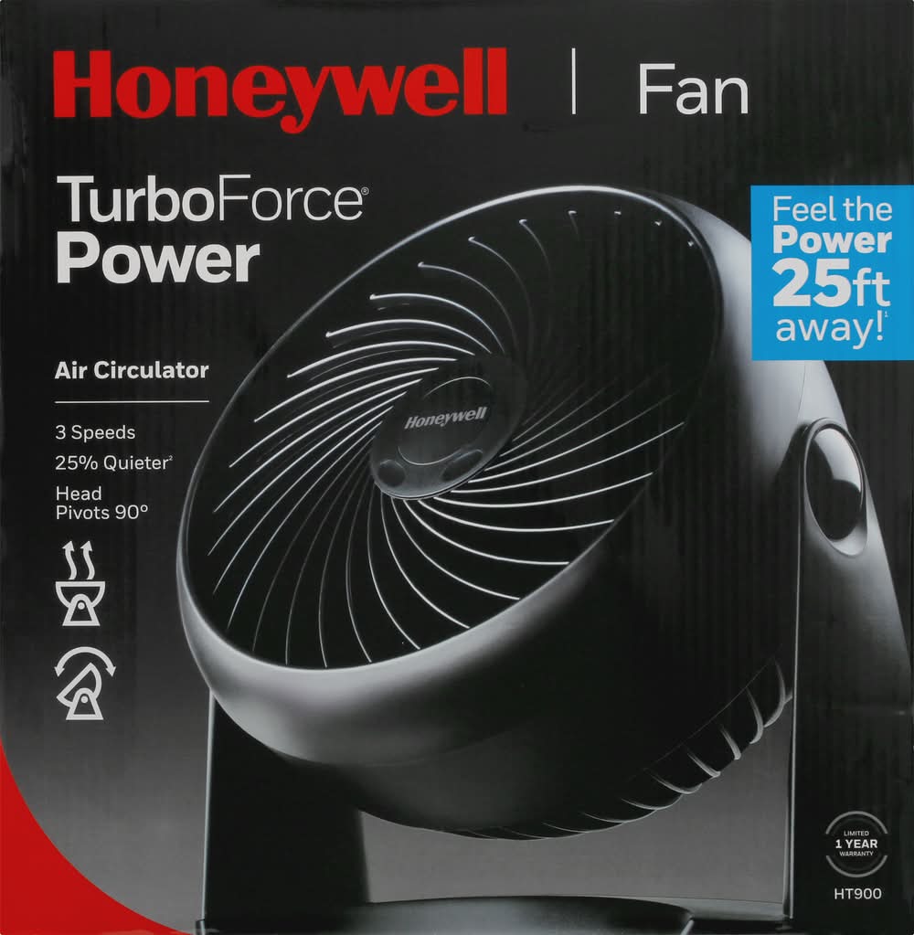 Honeywell Turboforce Power Air Circulator Fan Ht 900, Black