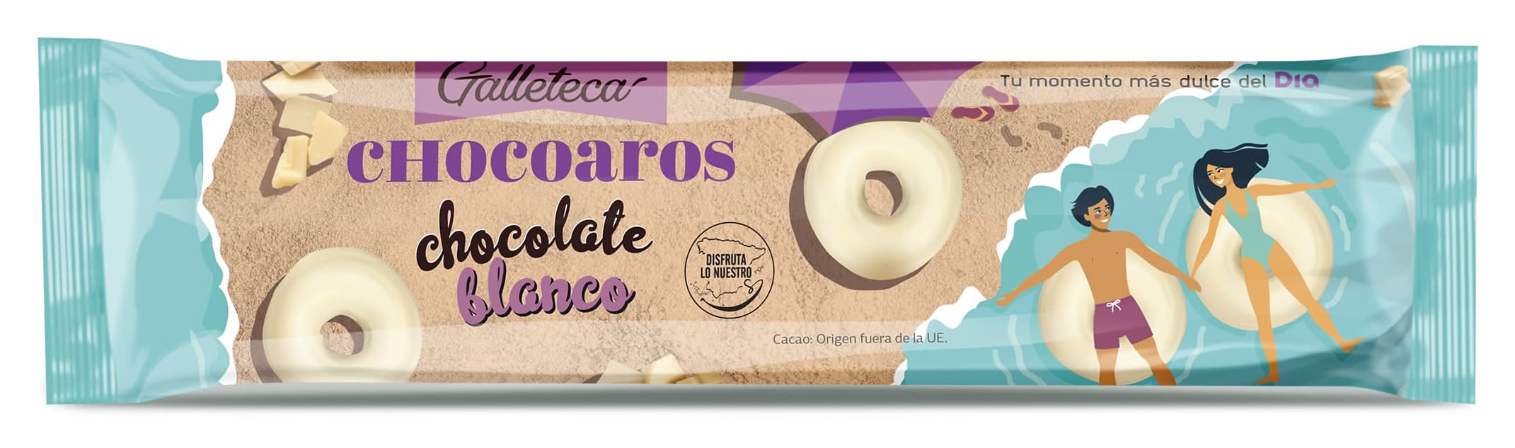 Roscos De Galleta Con Chocolate Blanco Chocoaros Galleteca De Dia Bolsa 128 G