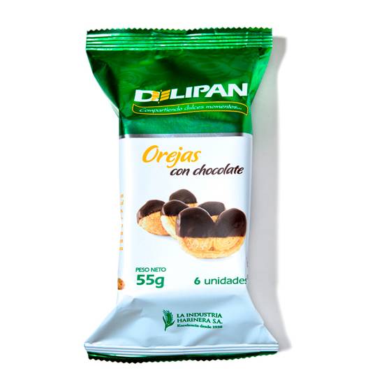 Orejas Chocolate Delipan 55 Gr