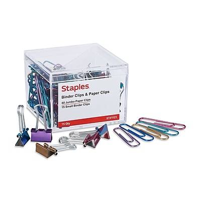 Staples Binder Clips & Paper Clips (75 ct)