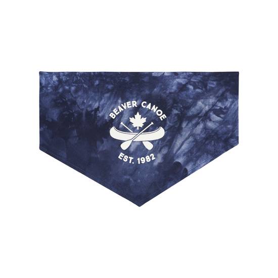 Beaver Canoe Blue Tie Dye Bandana (Size: Large/X Large)