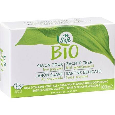 FID - Savon bio doux non parfumé Carrefour Soft - le savon de 100g