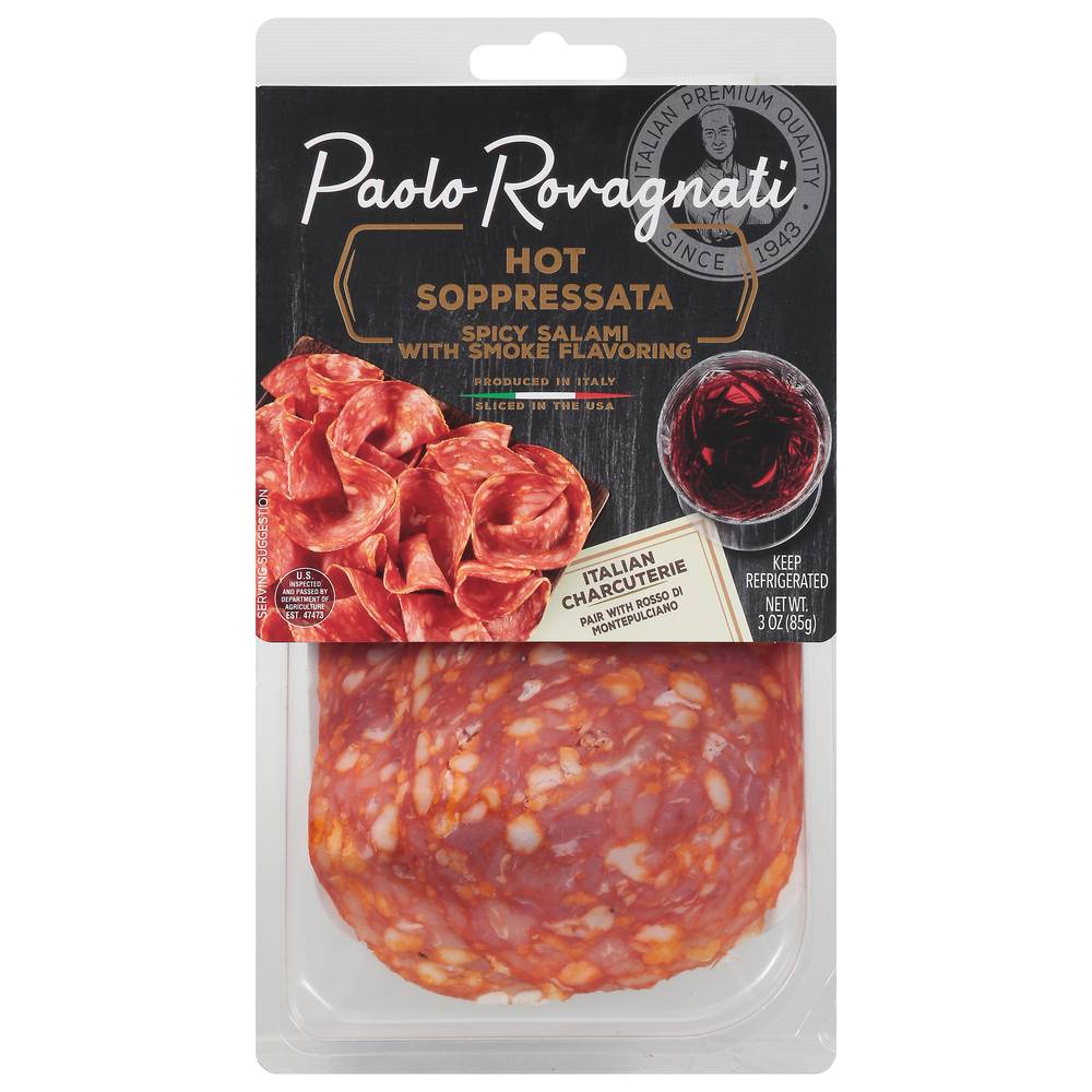 Paolo Rovagnati Spicy Hot Soppressata Smoke Salami (3 oz)