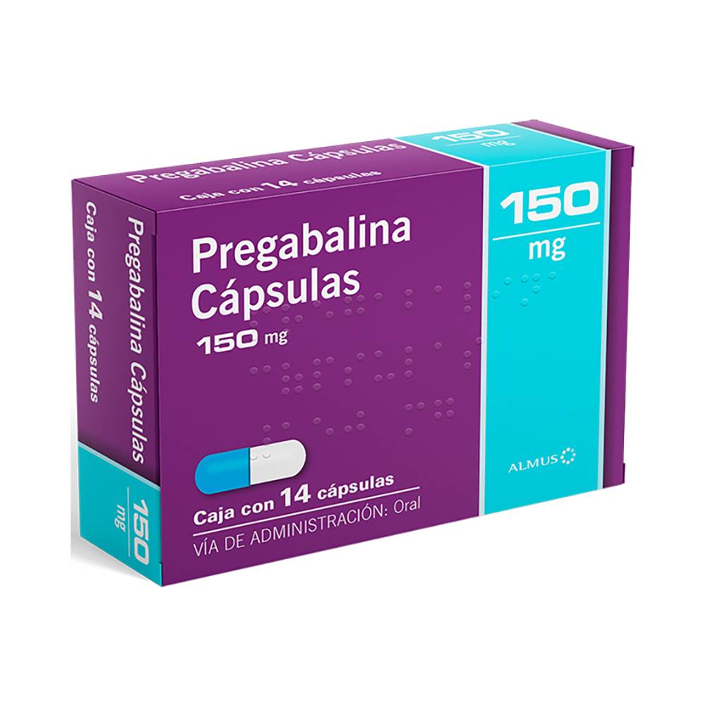 Almus pregabalina cápsulas 150 mg (14 piezas)