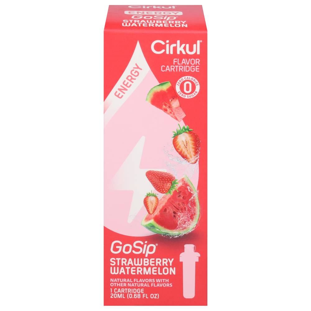 Cirkul Gosip Energy Cartridge, Strawberry-Watermelon (0.68 fl oz)